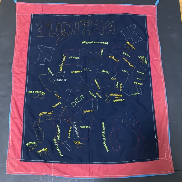 African Patchwork Map Wall Tapestry - Picture 12 of 17